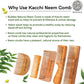 Buddha Natural Baby Wide Tooth Comb - Kacchi Neem Wood Comb - Swadesiicart