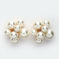 NVR Women's Gold Pearl Gold-Polished Circular Studs Earring | Swadesiicart