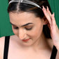 VOJ Silver Plated AD Stone Studded Hair Band | Swadesiicart
