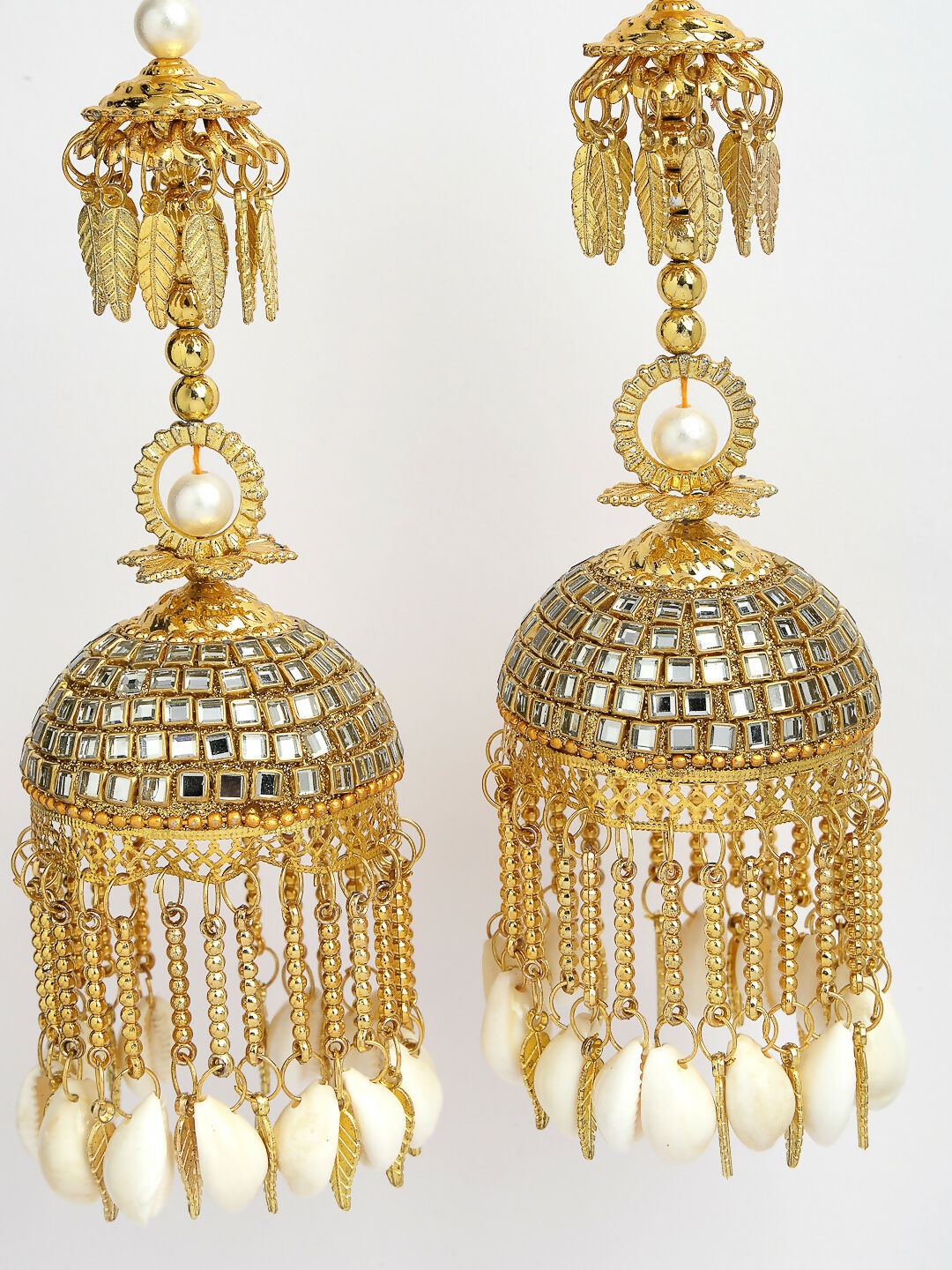NVR Women's Pack Of 2 Gold-Polished Kundan Kaleera Sets - Swadesiicart