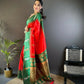 Joban Fashion Green Peacock,Butti Banarasi Silk Sarees | Swadesiicart