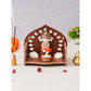 eCraftIndia Brown Decorative Wooden Pooja Temple | Swadesiicart