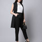 Even Apparels Black Polywool Open Front Women's Long Coat PW668 | Swadesiicart