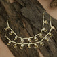White Gold-Toned Plated Kundan Anklets Set Of 2 - Ruby Raang | Swadesiicart