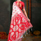 Shree Shyam Fashion Devistuti Red White Linen Cotton Saree