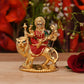 Collectible India Gold-Polished Goddess Maa Durga Sherawali Mata Idol - Swadesiicart