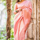 DEIANA'S Beautiful Designer Golden zari Soft Lichi Silk Saree - Light Pink - Swadesiicart