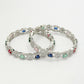 NVR Women's Set of 2 Multi-Coloured CZ Stone-Studded Handcrafted Bangles - Swadesiicart