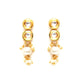 Kundan Earrings with Pearl Drops (Gold) - Ruby Raang - Swadesiicart