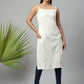 Ahalyaa Womens Off White Pure Cotton Printed Kurtas | Swadesiicart