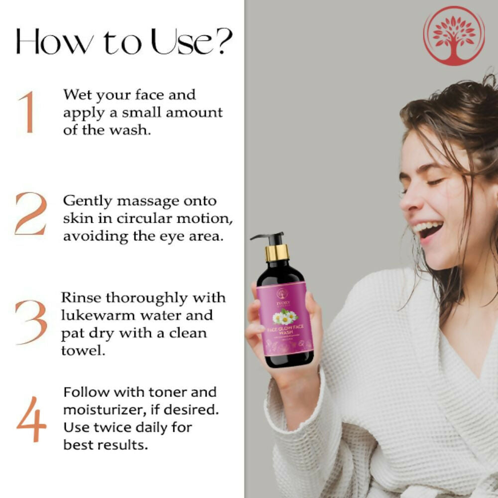 Ivory Natural Face Glow Face Wash For A Luminous, Radiant Complexion | Swadesiicart
