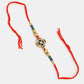 NVR Women & Men Set of 2 Multicolor Beaded Bhaiya Bhabhi Rakhi With Roli Chawal | Swadesiicart