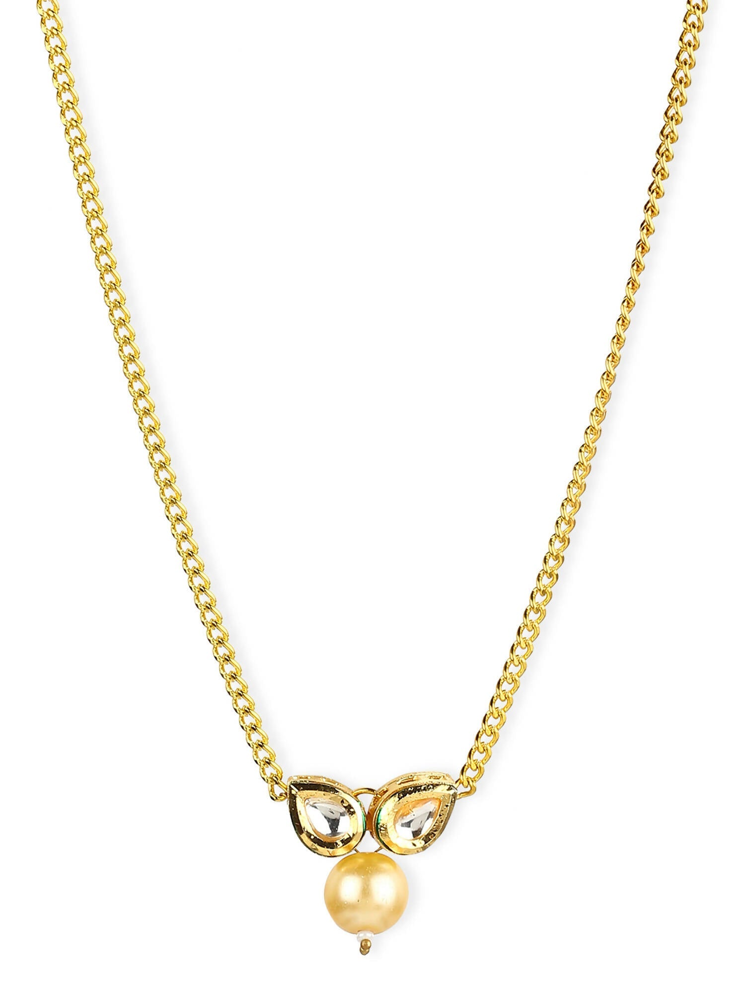 Women's Gold-Polished Necklace - Ruby Raang | Swadesiicart