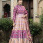 Wedding Designer Purple Soft Dola Silk Anarkali suit with Dupatta - Samanta - Swadesiicart