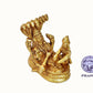 Pranchi Brass Idol Of Lord Vishnu Laxmi On Sheshnag - Swadesiicart