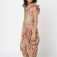 Lil Drama Golden Weaves Beige Crop Top With Dhoti Co-Ordinate Set - Swadesiicart