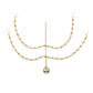 Gold-Polished White Faux Kundan-Studded Faux Pearl Beaded Handcrafted Matha Patti - Ruby Raang | Swadesiicart
