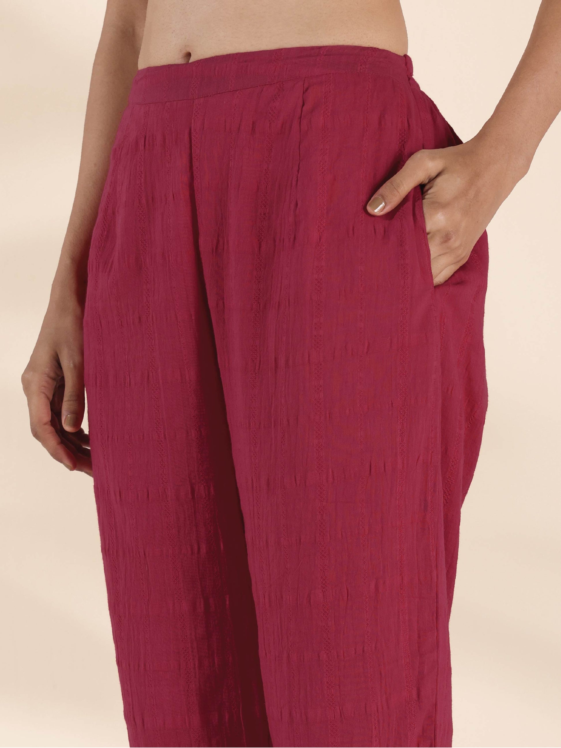 trueBrowns Carrot Cotton Dobby Sleeveless Co-ord Set - Swadesiicart