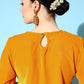 InWeave Women's Mustard Velvet Kurta Set With Mustard Gold Dupatta - Swadesiicart