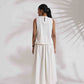 trueBrowns Off-White Cotton Skirt Co-ord Set - Swadesiicart