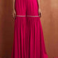 trueBrowns Red Print Sharara Set | Swadesiicart