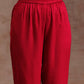 trueBrowns Red Modal Satin Oversized Round Co-Ord Set - Swadesiicart