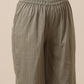 trueBrowns Cotton Olive Green Flared Slit Kurta Pant Set | Swadesiicart