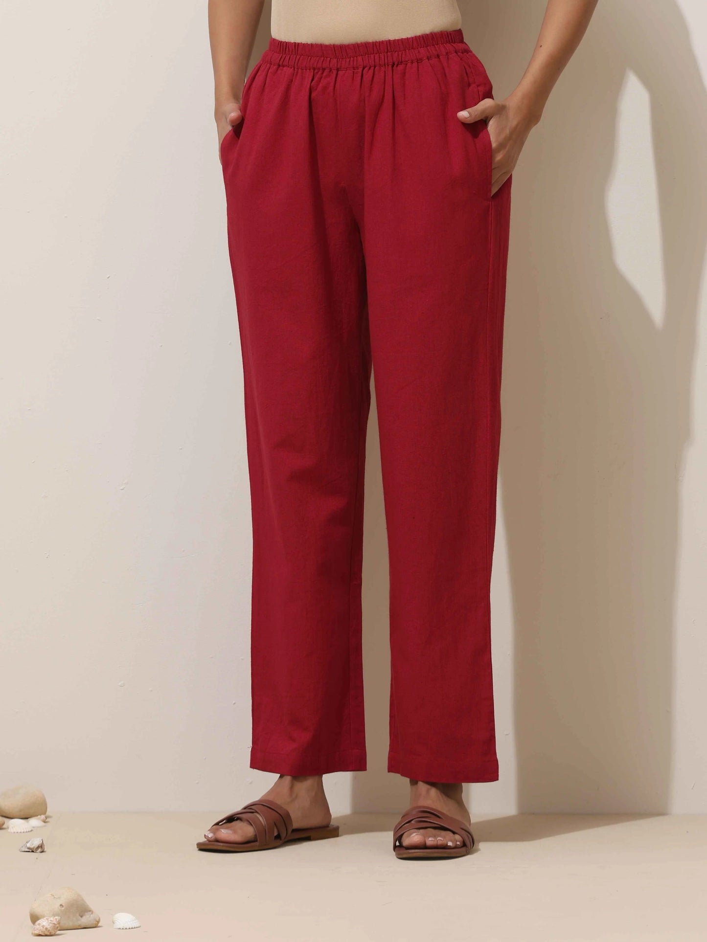 trueBrowns Grey Cotton Linen Kurta Pant Set | Swadesiicart