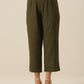 trueBrowns Olive Green Slub Texture Baggy Sleeve Co-Ord Set - Swadesiicart