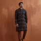 trueBrowns Men's Black Printed Kurta | Swadesiicart