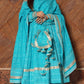 Pomcha Jaipur Neelkari Blue Cotton Anarkali Set | Swadesiicart