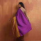 trueBrowns Purple Silk Ready To Wear Saree | Swadesiicart