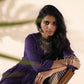 trueBrowns Purple Viscose Dobby Slit Kurta Pant Set | Swadesiicart
