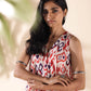 trueBrowns Carrot Cotton Ikat Flared Co-ord Set - Swadesiicart