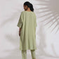 trueBrowns Green Cotton Floral Embroidered Kurta Co-ord Set - Swadesiicart
