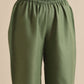 trueBrowns Olive Green Slub Relaxed Placket Co-Ord Set - Swadesiicart