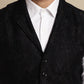 Even Apparels Men's Black Waistcoat with Notched Lapel | Swadesiicart