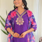 The52 Women's Beautiful Roman Silk Embroidered Straight Kurta with Pant And Dupatta Set - Swadesiicart