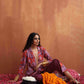 trueBrowns Purple Print Shirt Kurta Set | Swadesiicart