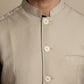 Even Apparels Men's Cream Mandarin Collar Waistcoat | Swadesiicart