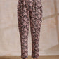 trueBrowns Black Floral Overall Bagru Print Cotton Pant Suit Set | Swadesiicart