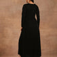 trueBrowns Black Velvet Dress | Swadesiicart