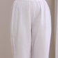 trueBrowns White Dobby Neck Pleat Kurta Pant Set | Swadesiicart