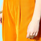 InWeave Women's Mustard Velvet Kurta Set With Mustard Kota Bandhani Dupatta - Swadesiicart