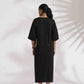 trueBrowns Black Cotton Embroidered Dress | Swadesiicart