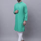 Even Apparels Green Kurta With Band Collar | Swadesiicart