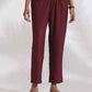 trueBrowns Maroon Dobby Kurta Set | Swadesiicart