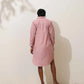 trueBrowns Pink Cotton Linen Dress | Swadesiicart