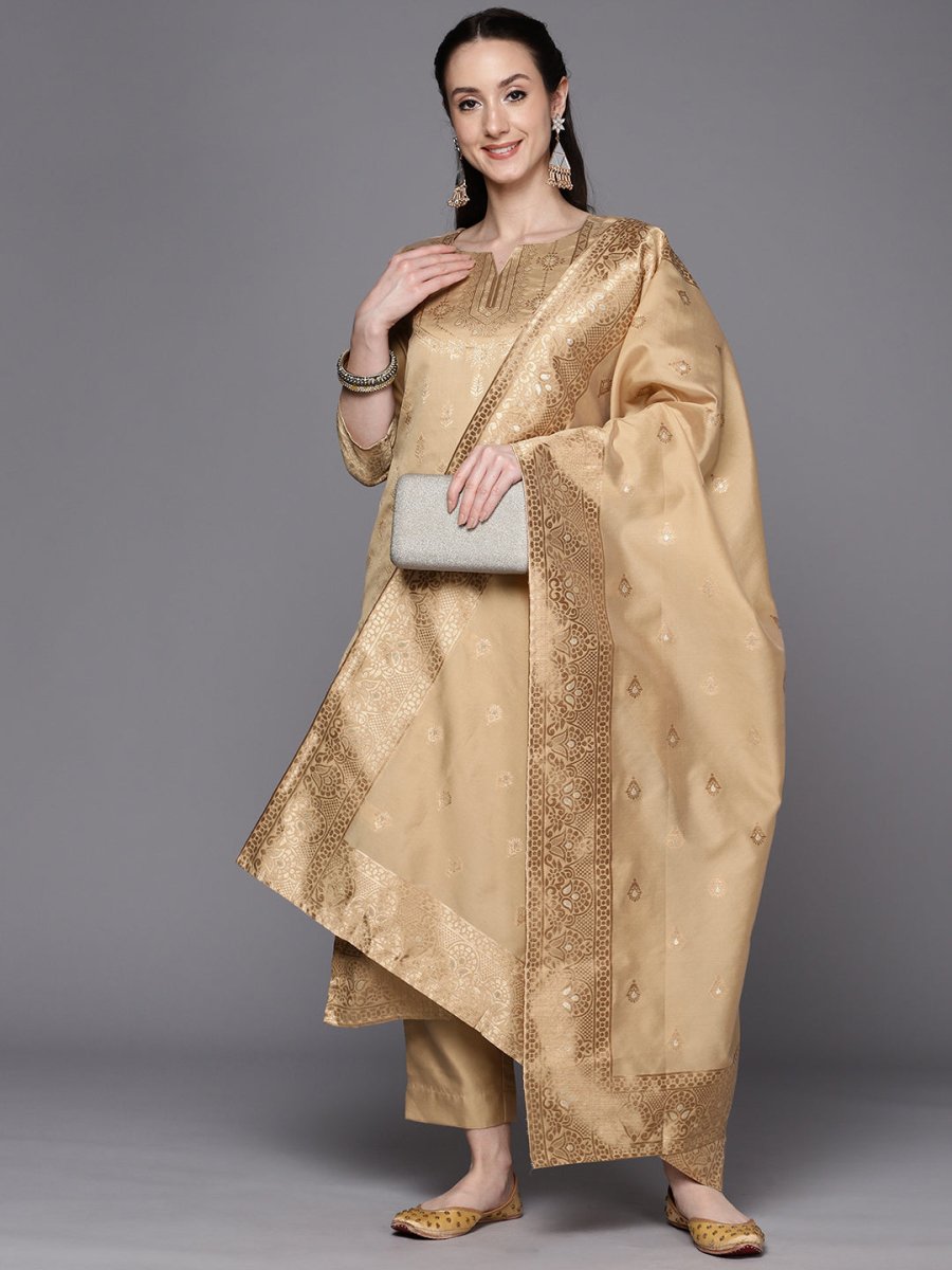 Ahalyaa Woven Design Ethnic Motifs Unstitched Dress Material | Swadesiicart
