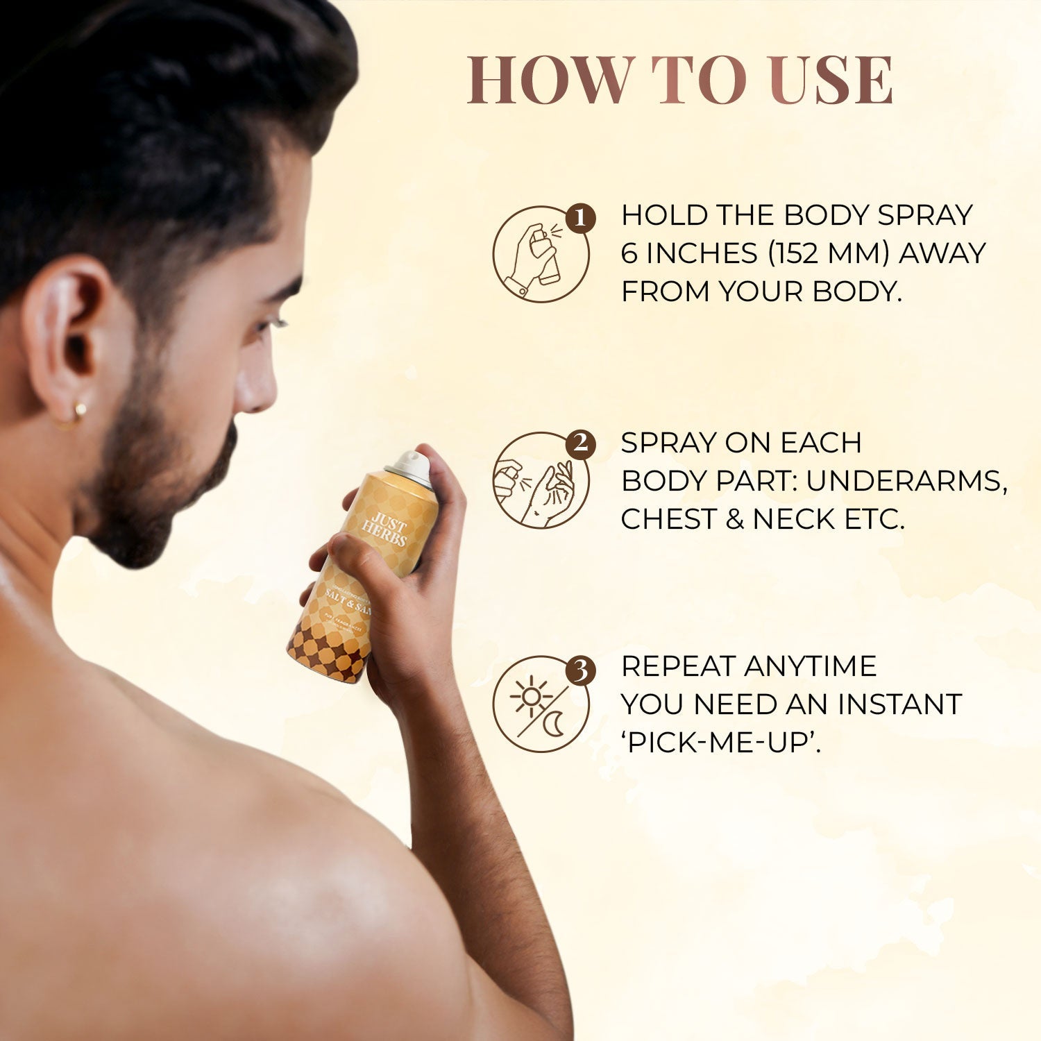 Long Lasting Salt and Sand Deodorant Body Spray For Men & Women